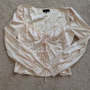 Majorelle Cream Long Sleeve Top